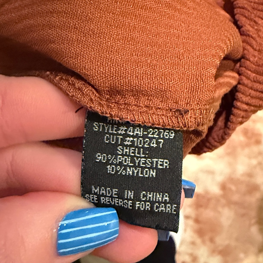 Burnt Orange Corduroy Button Up Shacket - Picture 7 of 7